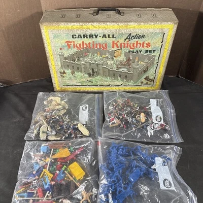 LOTE CONJUNTO DE FIGURAS DE ACCIÓN MARX TOY SOLDIER CASTLE NIVEL MEDIO DE COLECCIÓN GRAN FORMA Foto 1 de 4