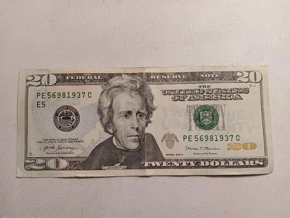 Birthday / Anniversary Five 5 Dollar  1937  Fancy Serial Number Circulated - Image 1 of 1