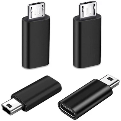 USB C auf Micro 4x & Mini USB Adapter | Schnellladen 2.4A & 480Mbps - Bild 1 von 4