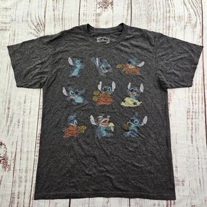 Disney Lilo & Stitch Gray Short Sleeve Cotton Blend T-Shirt Adult M - Picture 1 of 7