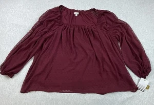 Blusa Transparente Ofelia Roe Para Mujer 2X Cuello Cuadrado Vacaciones Navidad Fiesta Clásica - Imagen 1 de 16