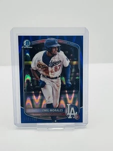 2025 Bowman EMIL MORALES Chrome Blue Ray Wave Refractor /150 - Color Match - Picture 1 of 2