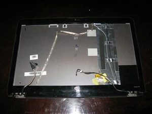 HP PAVILION DV7-4000 TOP COVER W/ SCREEN CABLE & WEBCAM & HINGES  - Picture 1 of 5