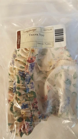 Longaberger Fabric Liner For 2004 THANK YOU BASKET Spring Floral Pattern Cover