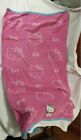 Vintage Hello Kitty Beach Towel Hot Pink Multi Kitty Embroidered Area 58" X 31"