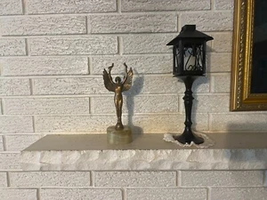 Vintage Antique Art Deco Bronze Goddess Figurine With wings. 9.5" Tall - Picture 1 of 7