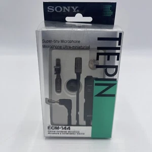 New Vintage Sony Tie Pin Mini Microphone ECM-144 Old Stock - Picture 1 of 6