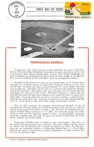1381 6c Professional Baseball Hammond Maxi-card cachet, scarce [32166] - Picture 1 of 1