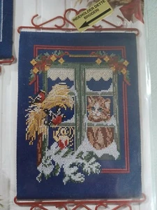 NUEVO, SIN USAR, CEWEC, KIT DE PUNTO DE CRUZ CONTADO. EL DISEÑO CON EL GATO EN LA VENTANA. - Imagen 1 de 3