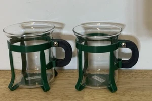 2 BODUM Bistro Chambord Glass French Press Coffee Tea Cups Mugs White - Picture 1 of 6