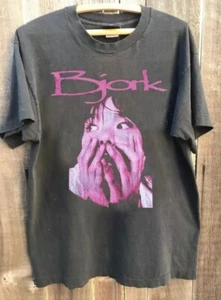 Vintage Bjork Rock Face Short Sleeve Classic Charcoal Color Tshirt S-5XL - Picture 1 of 2