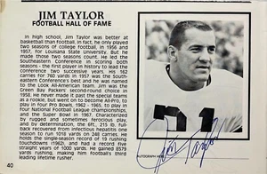 JIM TAYLOR & BOB SEAGREN Dual Autograph SIGNED 5x8 Program Picture HOF JSA CERT - Picture 1 of 6