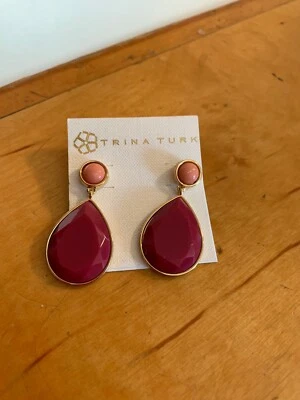 Новый с Ярлыками trina turk havanna club капли 1-3/4» серьги M144 - Изображение 1 из 4