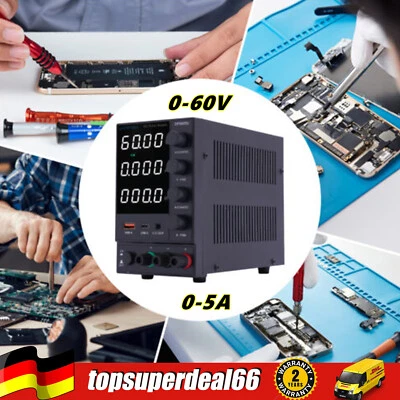 0-60V 0-5A DC Labornetzteil DPS605U Regelbares Netzteil Anschluß Power Supply - Bild 1 von 4