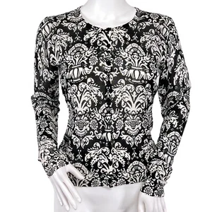 Ann Taylor LOFT schwarz weiß leicht geknöpft gestrickter Strick-Strick-Strickpullover NEU XS - Bild 1 von 8