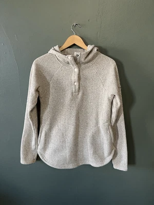 Suéter polar Columbia para mujer marfil manga larga con capucha 1/4 botón talla M Foto 1 de 3