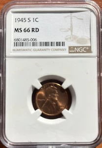 1945 S 1C NGC MS66 RD. - Picture 1 of 2