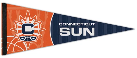 CONNECTICUT SUN WNBA Basketball Premium Felt 12x30 Collectors PENNANT Cover