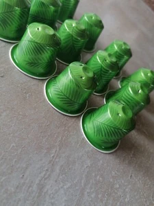 15 leere ALU Kaffee Kapseln Nespresso RIO DE JANEIRO ESPRESSO grün Töne Muster - Bild 1 von 10