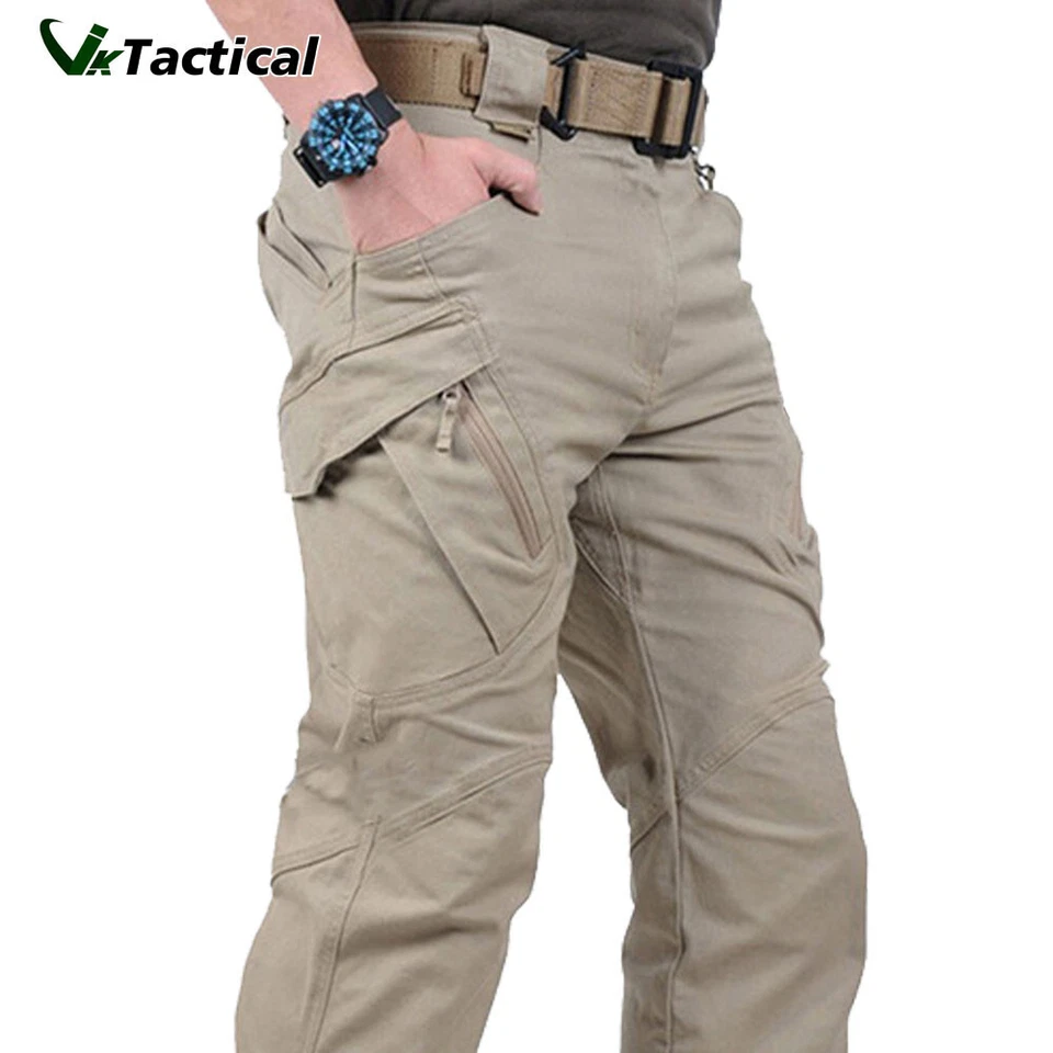 Pantaloni cargo tattici da città Pantaloni classici multitasche militari per es - Immagine 1 di 4