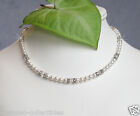 Classy Bridal Wedding Sterling Silver made with Swarovski Crystal Pearl Necklace
