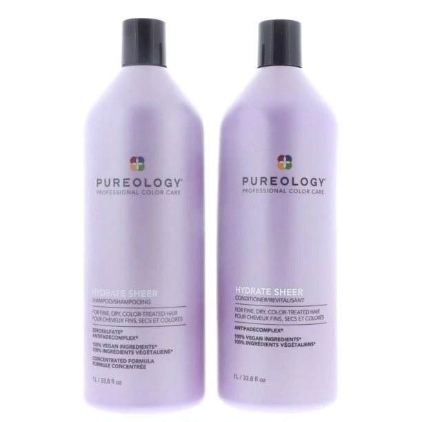 Pureology Hydrate Sheer Shampoo and Conditioner Duo 33.8 oz NEW PACK - Image 1 of 1