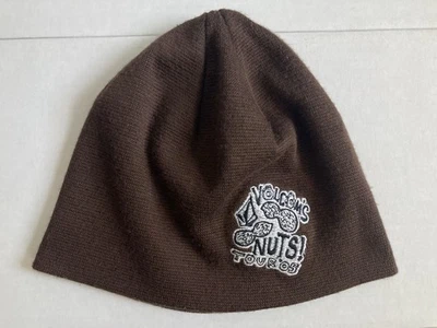 VOLCOM'S NUTS! TOUR 2005 BROWN BEANIE CAP EMBROIDERED SKATEBOARD SKATE VTG Y2K - Image 1 of 4
