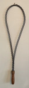 Vintage Primitive 29.5” x 7.5” Twisted Wire Rug Beater w/ Wooden Handle - Picture 1 of 4
