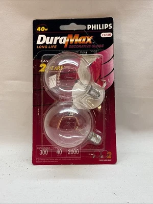 40W - 120V 2700K G16.5 E12 Base (Clear) Traditional Light Bulb (2 Piece - 3Pack) - Image 1 of 2