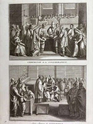 Picart Bernhard, Caremonie für die Conformatzion, Kupferstich 1729 - Bild 1 von 4