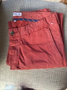 Neu BEN SHERMAN The Classic EC1 Herren Stretch Slim Fit Chino HOSE Rost W32 L32 - Bild 1 von 12