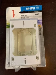OUTLET BOX on-wall - paintable - white - wiremold - Legrand NMW2 - Picture 1 of 4