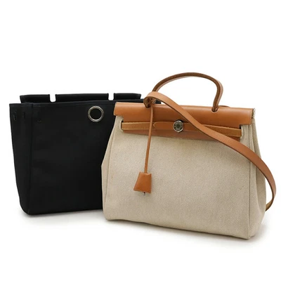 HERMES Ale Bag PM Handbag 2WAY Shoulder Bag Toile Ash Toile Offiche - Image 1 of 4