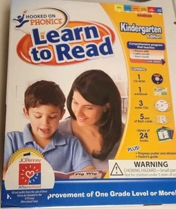 HOOKED ON PHONICS LEARN TO READ KINDERGARTEN EDITION COMPREHENSIVE PROGRAM 4-6 - Picture 1 of 10
