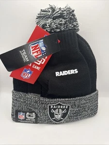 NFL Las Vegas Raiders Ultra Game Knit Pom Beanie & Gloves Combo Brandneu - Bild 1 von 5