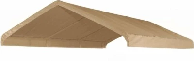 Tan Extreme Duty 16 mil Replacement Canopy Carport Tarp Cover For 10 X 20 Frame - Image 1 of 4