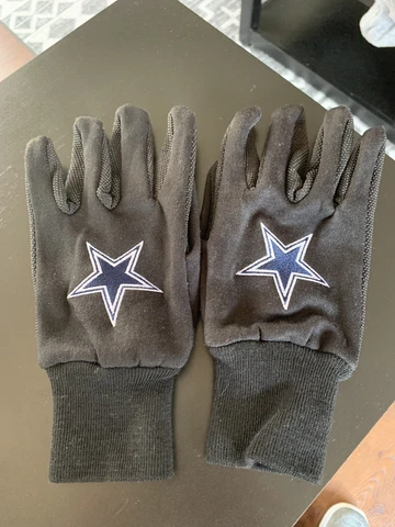NFL Dallas Cowboys Black  with Black Palm Utility Gloves Cover
