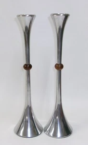 MCM Danish Modern Dansk JHQ Jens Quistgaard 13.5" Tall Candlesticks - Picture 1 of 4