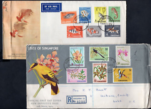 Singapore - 1962 / 1963 Definitives to $1 on 2 x First Day Cover