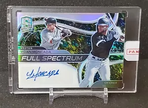YOAN MONCADA 2021 PANINI SPECTRA FULL SPECTRUM AUTO SPLATTER PARALLEL /8 FSS-YM - Picture 1 of 3