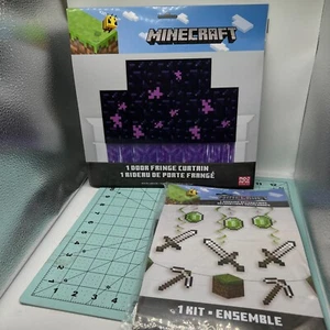 Kit de decoración de cumpleaños con flecos de cumpleaños Minecraft 5,25 ft x 2,5 ft - Imagen 1 de 13