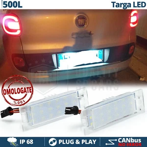 Placchette Luci TARGA LED per FIAT 500L CANBUS no ERROR Luce BIANCA Plug & Play - Foto 1 di 10