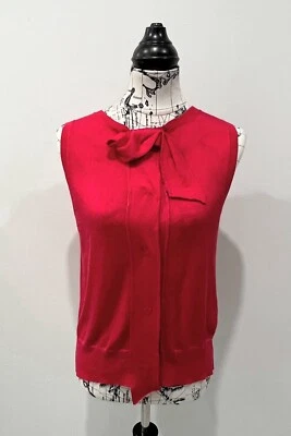 Chaleco Top Camisa Prada Rojo Naranja Damas Talla 44 Seda/Lana Italia Foto 1 de 4