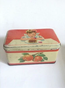 Ancienne boite en fer Pommes GFS BON ETAT  - Picture 1 of 3