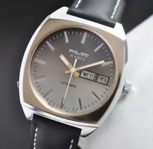 Watch Vintage Poljot Automatic 23 Jew Cal:2627H Rare Watch Elegant Dial Big Face - Picture 1 of 10