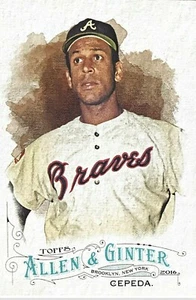 2016 Topps - Allen & Ginter Baseball #284 Orlando Cepeda World's Champions Brave - Picture 1 of 2