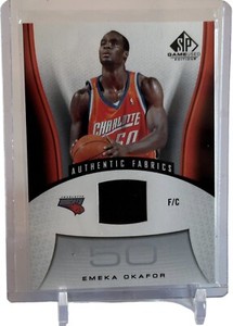 2006-07 SP Game Used Edition Authentic Fabrics Emeka Okafor Jersey Card #109