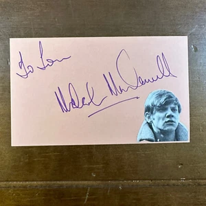 Malcolm McDowell Signed Autographed Index Card - Bild 1 von 3