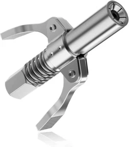 1*Grease Gun Coupler Double Handle High Pressure Quick Release Lock Oil Nozzles - Picture 1 of 6
