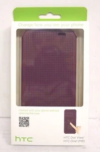 Genuine HTC One M8 Dot View Case Cover M100 - Purple 99H11474-00 - Picture 1 of 1